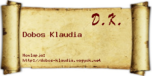 Dobos Klaudia névjegykártya