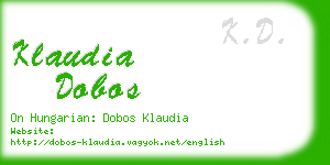 klaudia dobos business card